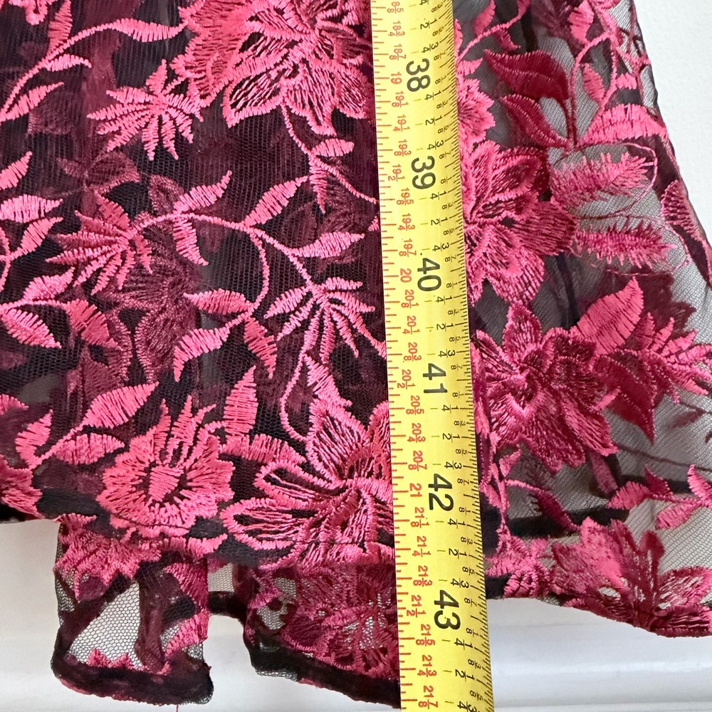 Dress The Population Cantrelle Dress asymmetrical floral embroidered M - Picture 8 of 8